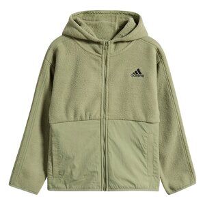 Adidas Kids' Cozy Mix Recycled Polyester Hooded Jacket Size 14-16 New with Tags